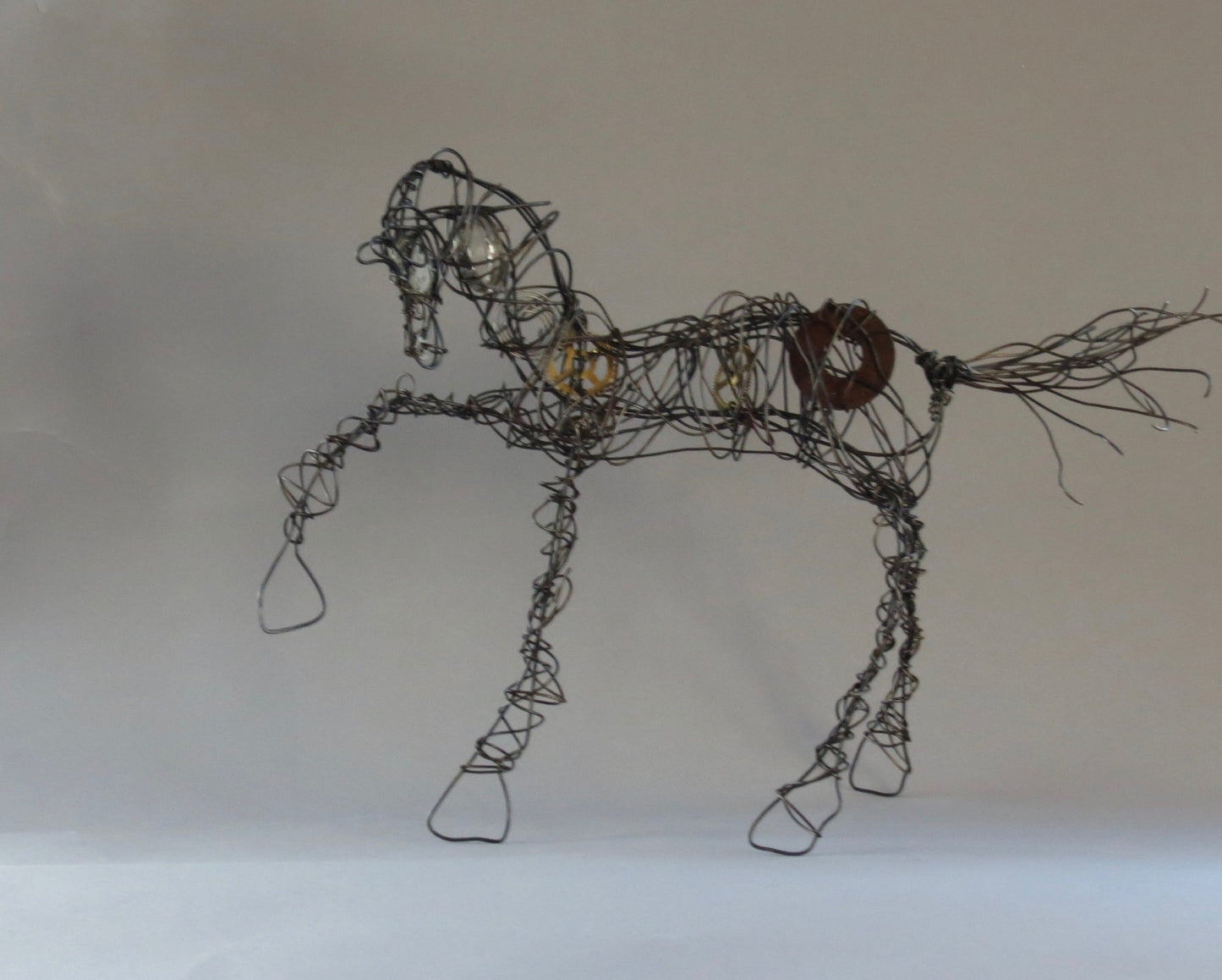 " Rolex " Wire Horse Sculpture