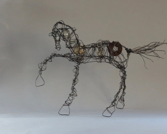 " Rolex " Wire Horse Sculpture