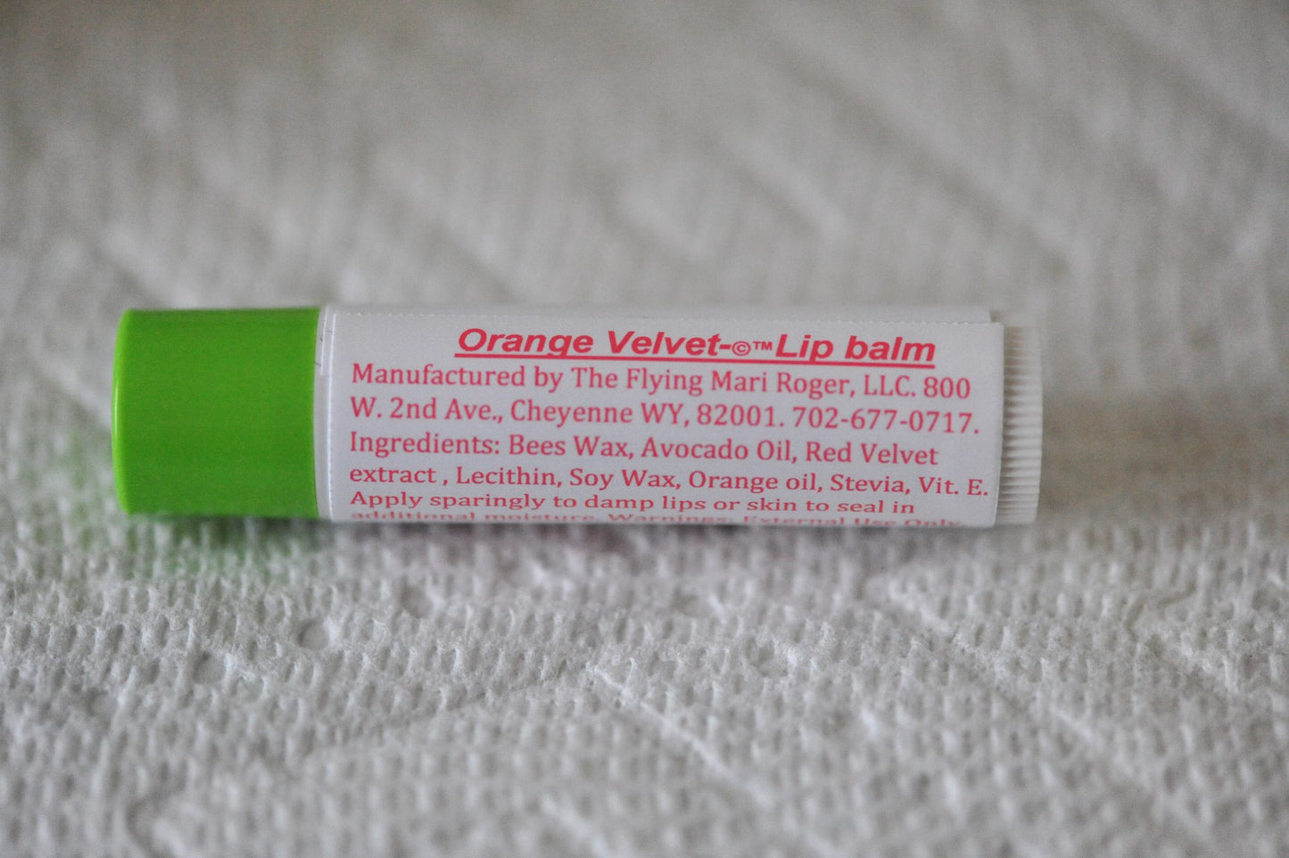Orange Velvet Lip Balm .15oz