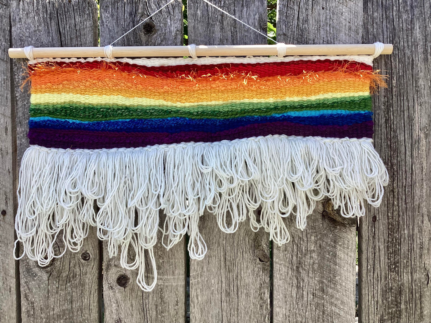 " Rainbow Weaving " Handwoven Tapestry