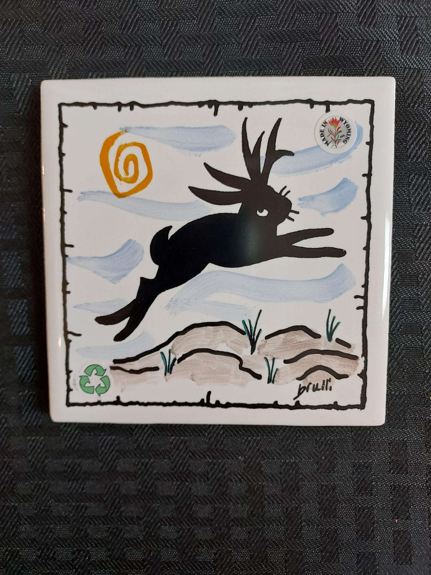 Tile Coaster - Jackalope