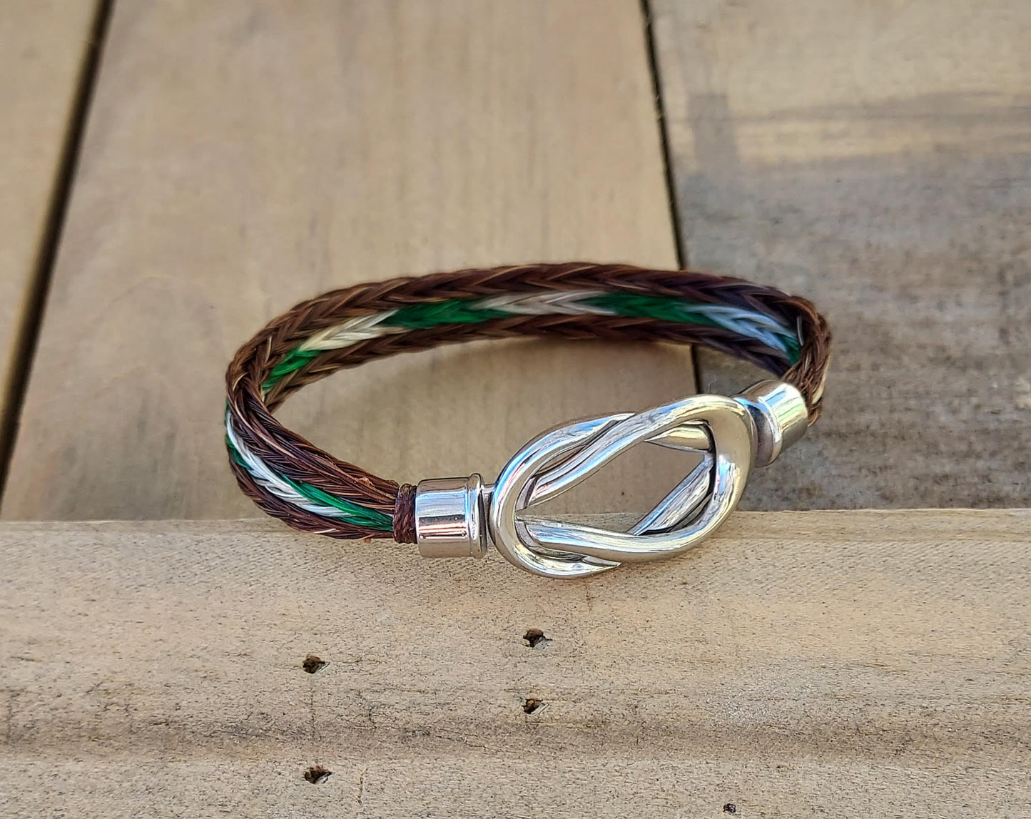 Infinity Clasp Hand Braided Horsehair Bracelet