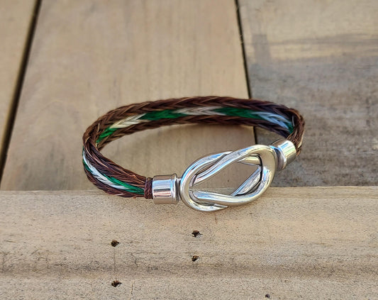 Infinity Clasp Hand Braided Horsehair Bracelet