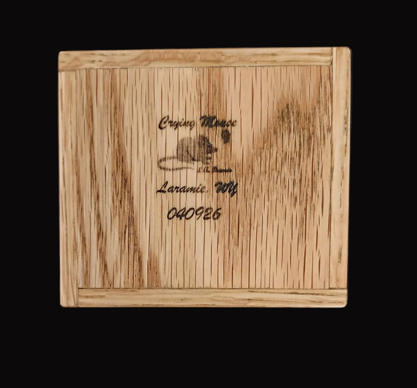 Keepsake Box - " Floral " Red Oak Wood