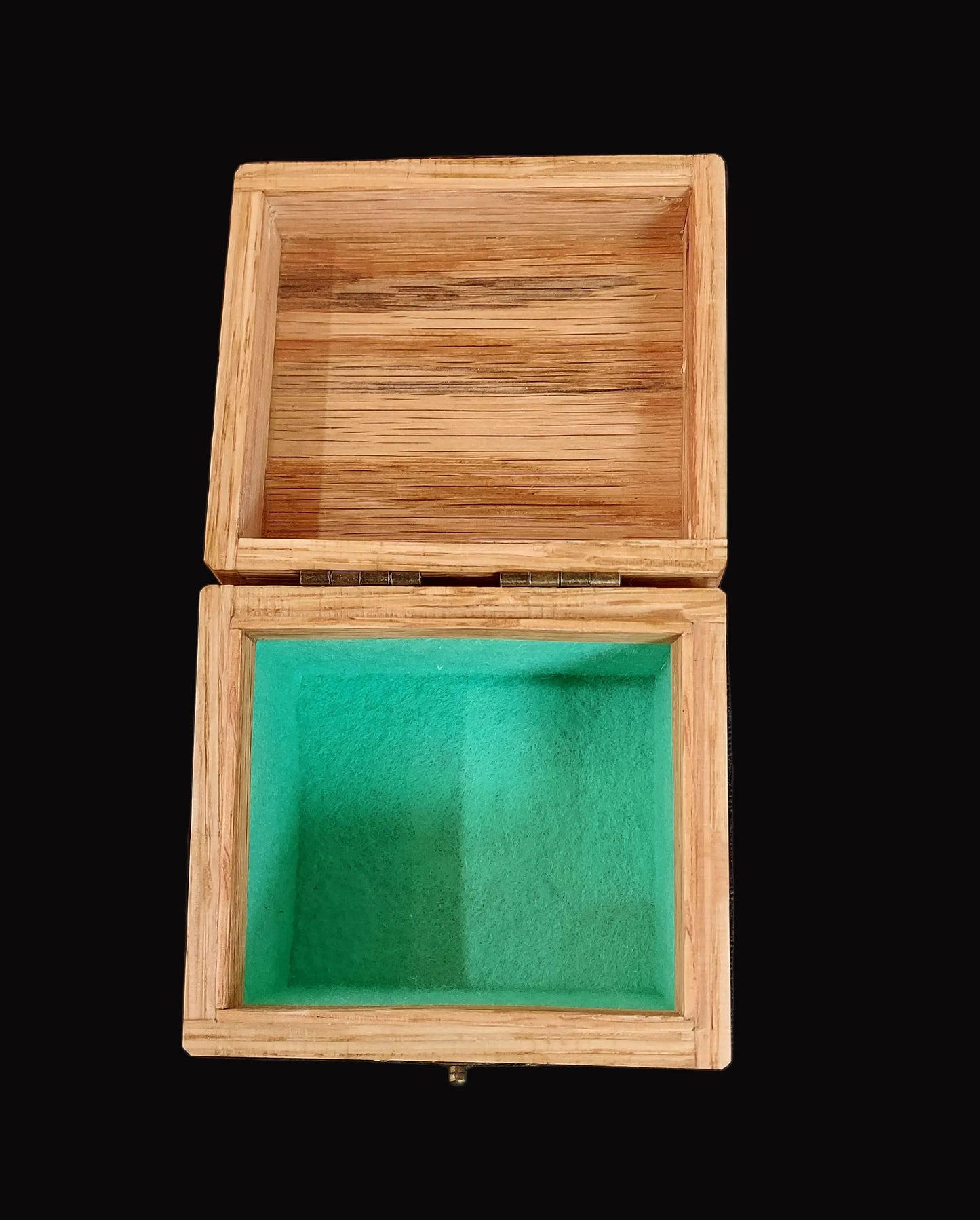 Keepsake Box - " Floral " Red Oak Wood