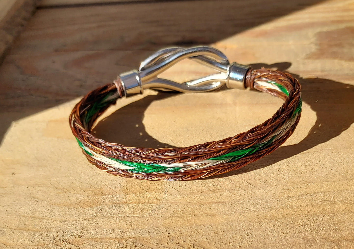 Infinity Clasp Hand Braided Horsehair Bracelet