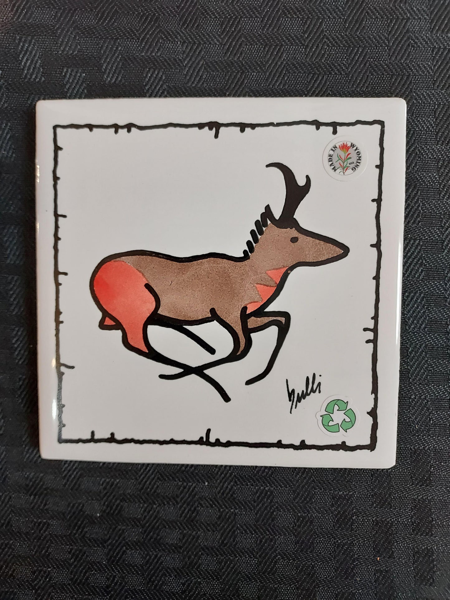 Tile Coaster - Pronghorn