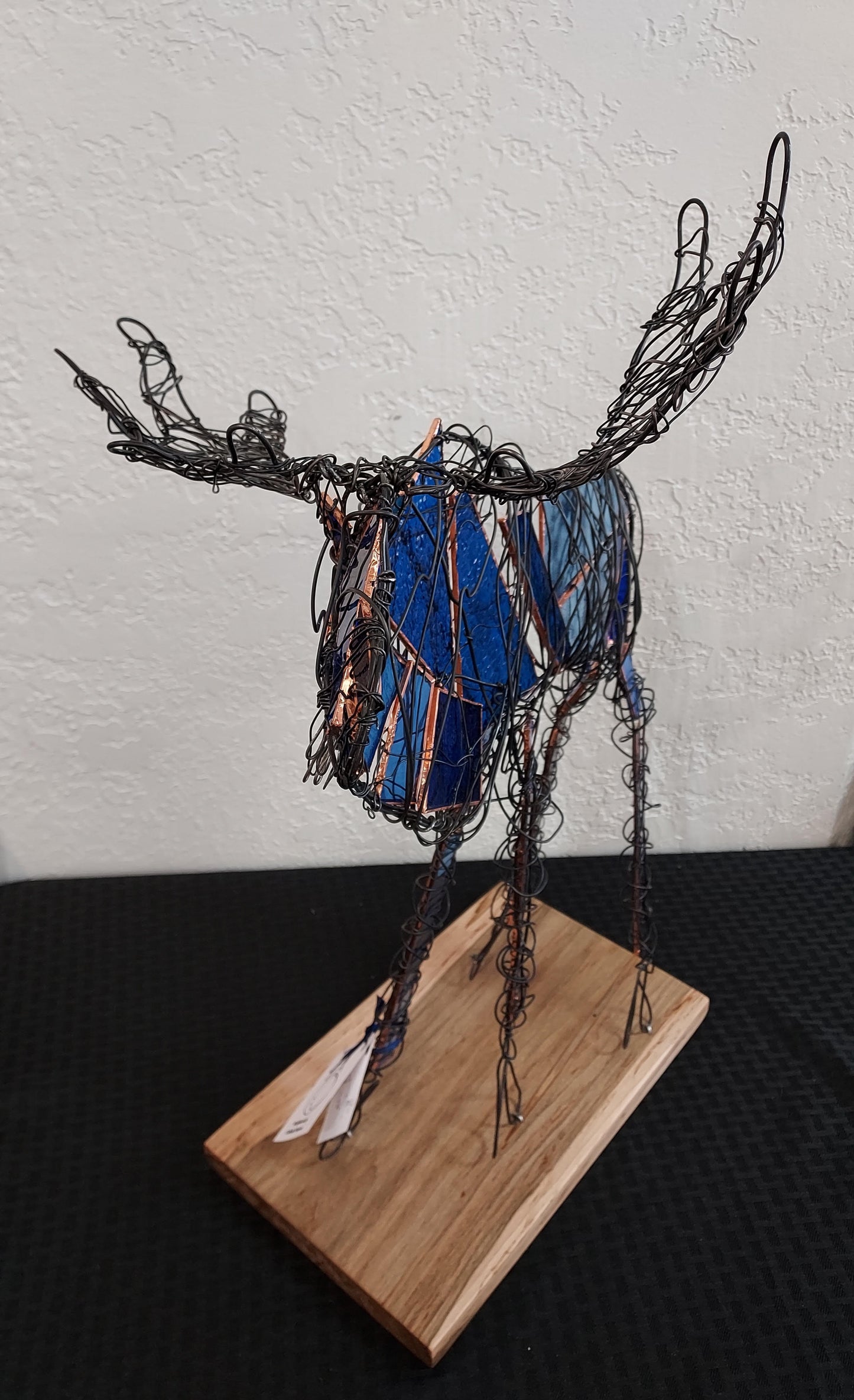 Wire Sculpture Moose - "Bluezy the Moose"