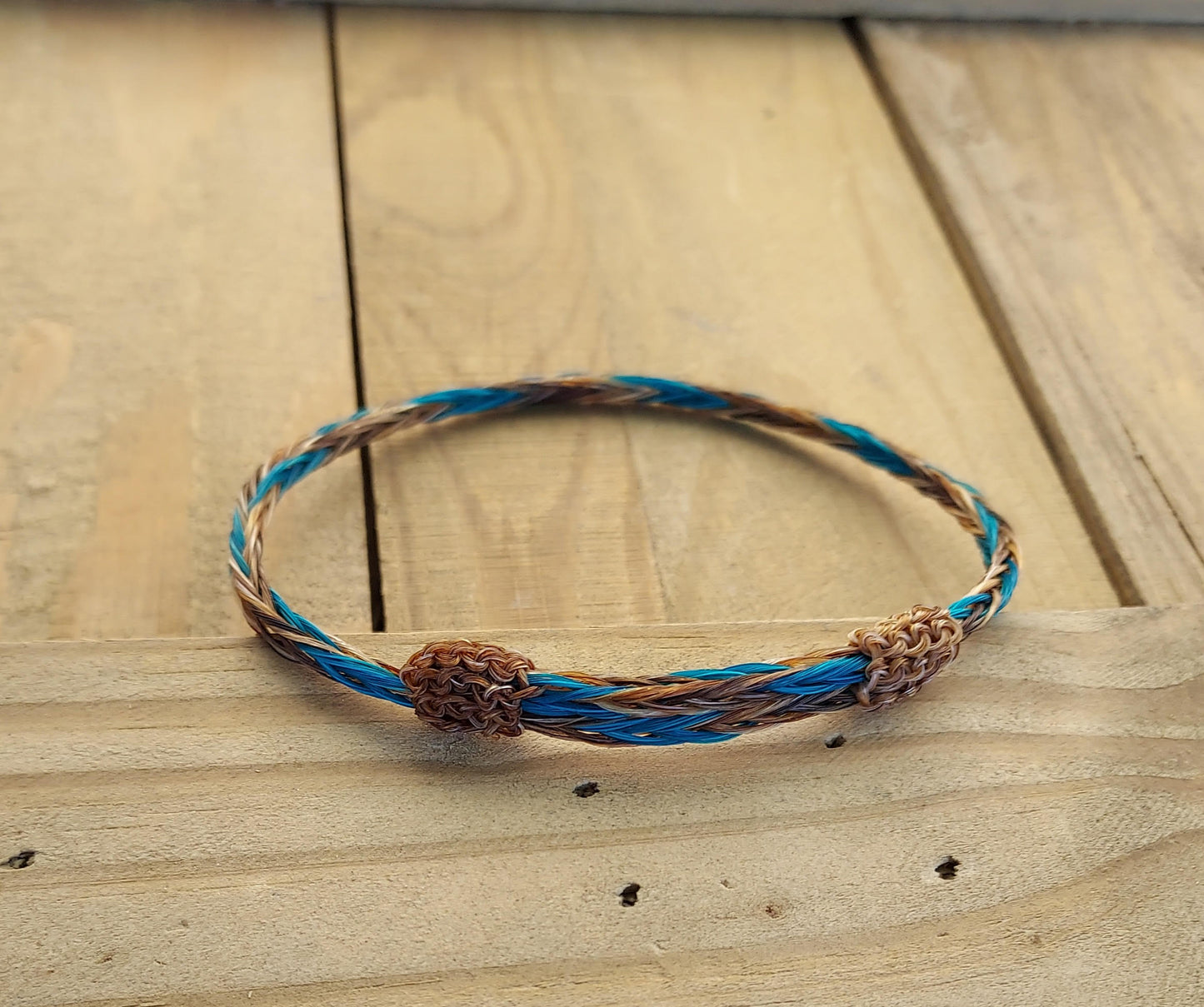 Hand Braided Horsehair Single Adjustable Bracelet