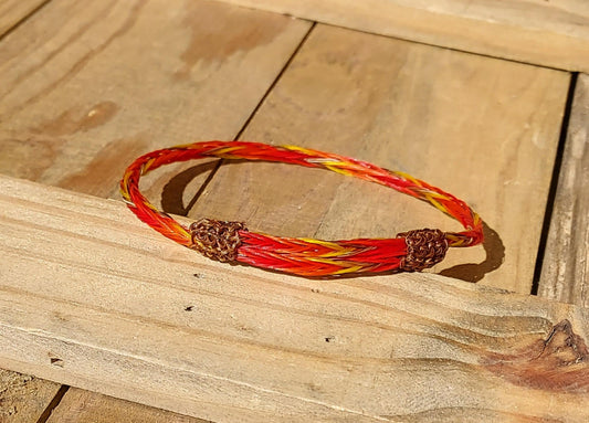 Hand Braided Horsehair Single Adjustable Bracelet