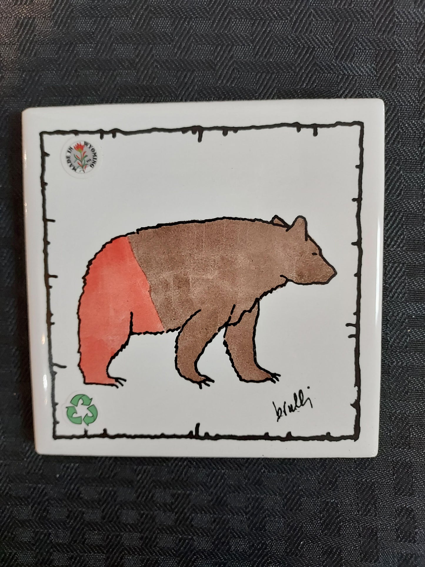 Tile Coaster - Bear