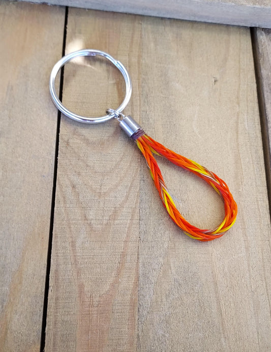 Single Loop Hand Braided Horsehair Key Chain