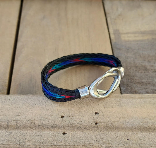 Infinity Clasp Hand Braided Horsehair Bracelet