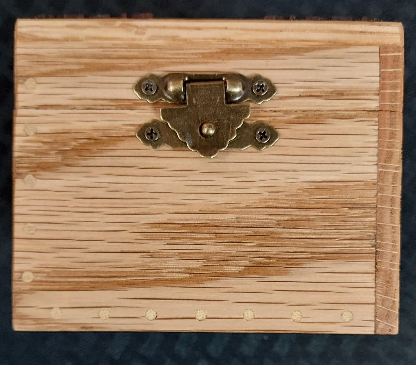 Keepsake Box - " Floral " Red Oak Wood