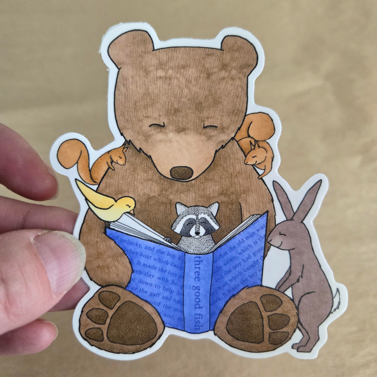 Sticker- Animals Reading Together