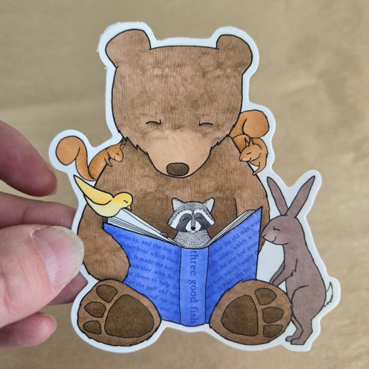 Sticker- Animals Reading Together