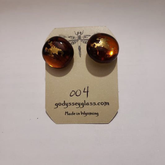 Wyoming Cowboys Cuff Links Amber Brown
