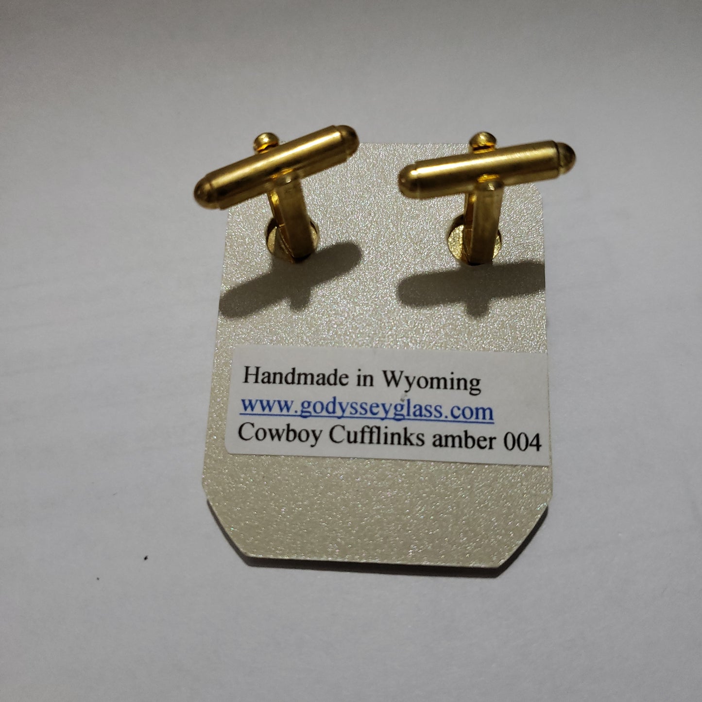 Wyoming Cowboys Cuff Links Amber Brown