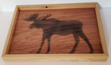 Wood Burned Moose Framed Wall Art