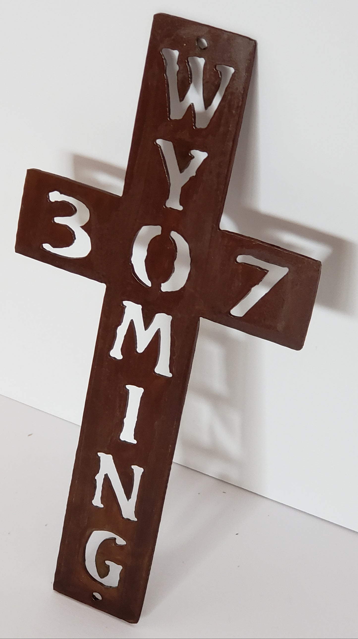 Small Metal Cross " Wyoming 307 "