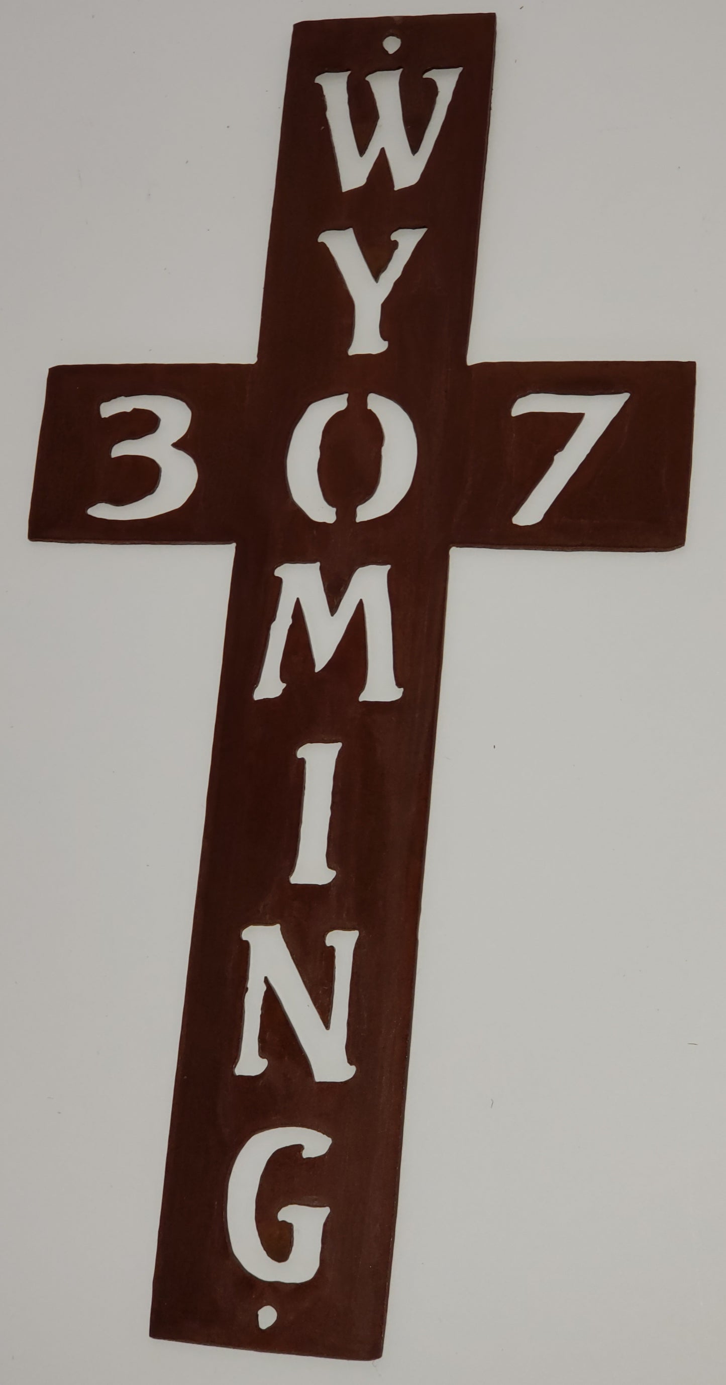 Large Metal Cross " Wyoming 307 "