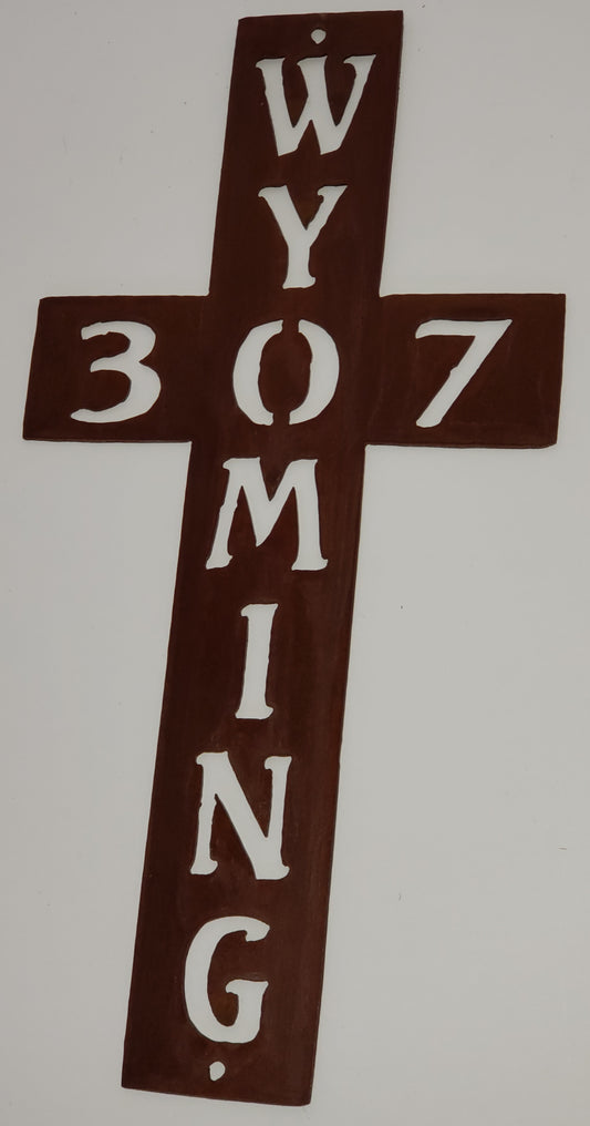 Large Metal Cross - " Wyoming 307 "