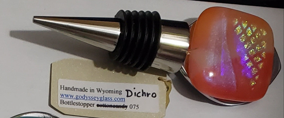 Dichroic Glass  Bottle Wine Stoppers