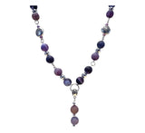 Purple Droozy Agate Necklace And Earring Set