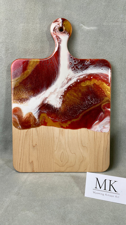  " Artisanal Natural Wood " Cheese Board Artist: Marcy Knotwell   Maple Wood  " What matters most at home: beautiful, functional simplicity, and originality. Our artisanal charcuterie cheese serving boards offer just that as they are absolutely original works of art and are appreciated by collectors for both their originality and use. "