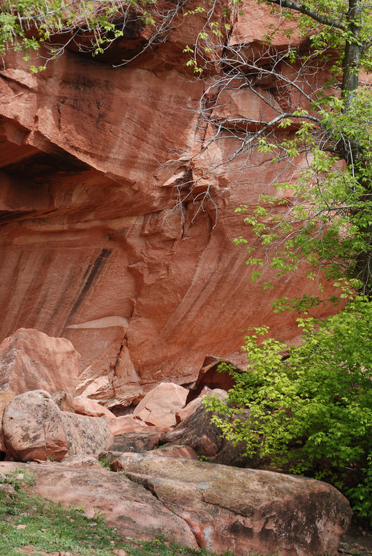 " Red Wall At Natural Bridge " Matted Photograph