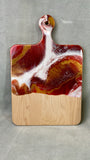 " Artisanal  Charcuterie  Cheese " Board in Reds and Gold