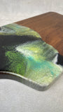 " Forest Greens " Charcuterie Cheese Serving Board Artist: Marcy Knotwell  What matters most at home: beautiful, functional simplicity, and originality.  Our artisanal charcuterie cheese serving boards offer just that as they are absolutely original works of art and are appreciated by collectors for both their originality and use.
