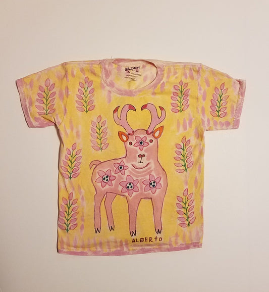 Peruvian Art " Antelope " Tee Shirt Youth Small