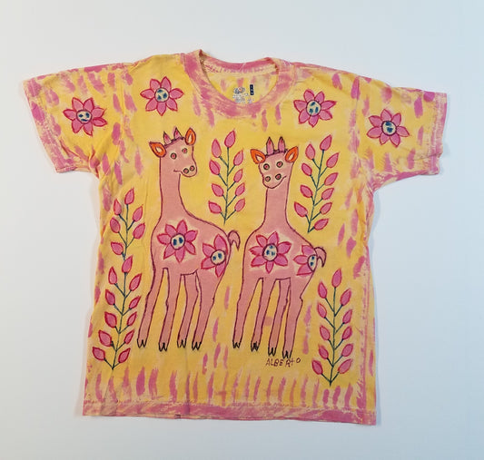 Child Large T-Shirt Peruvian Style " Giraffe "