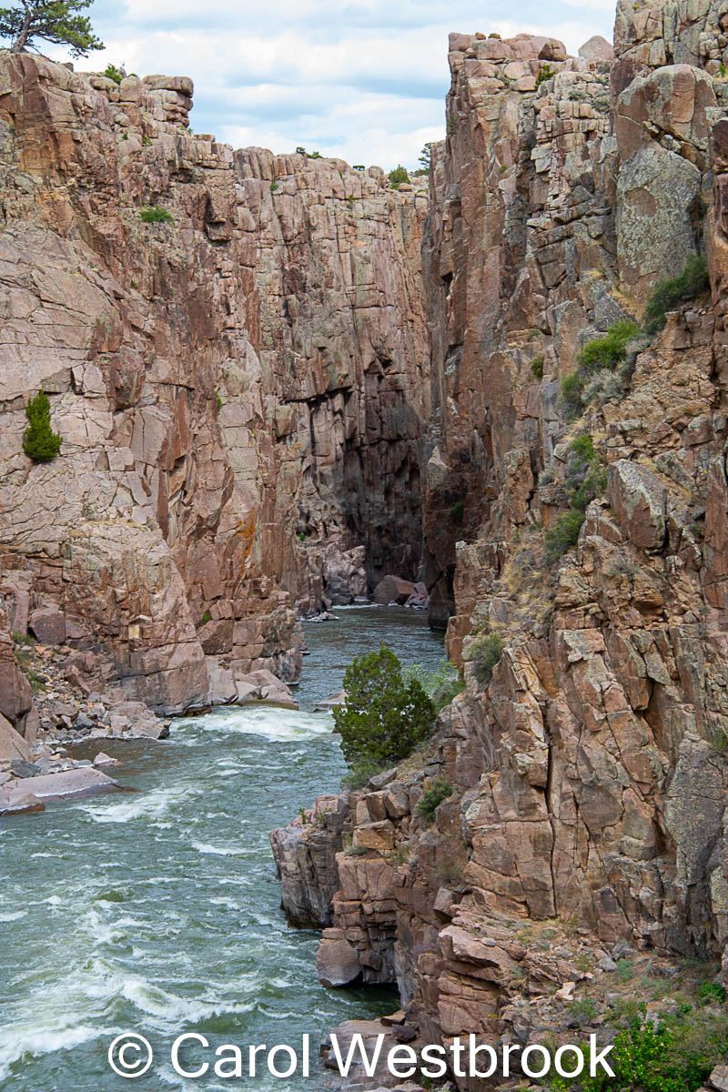 Fremont Canyon, Wyoming Photography Photographer: Carol Westbrook Photo on Metal of Fremont Canyon  Between Pathfinder and Alcova Resevoirs  Very popular rock climbing spot, especially for beginners.  Photo on Metal  12" x 18"  Black Aluminum Mount