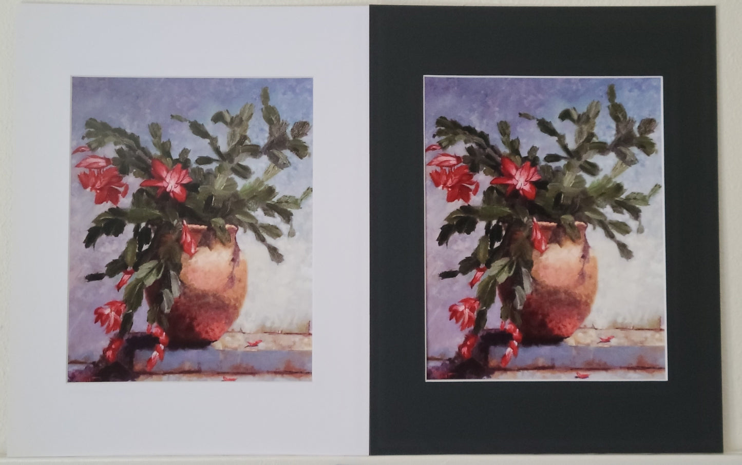 " Christmas Cactus " Matted Print