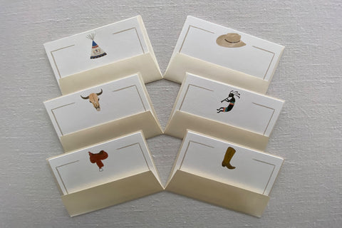 " Western Collection " Boxed Set of 12 Cards