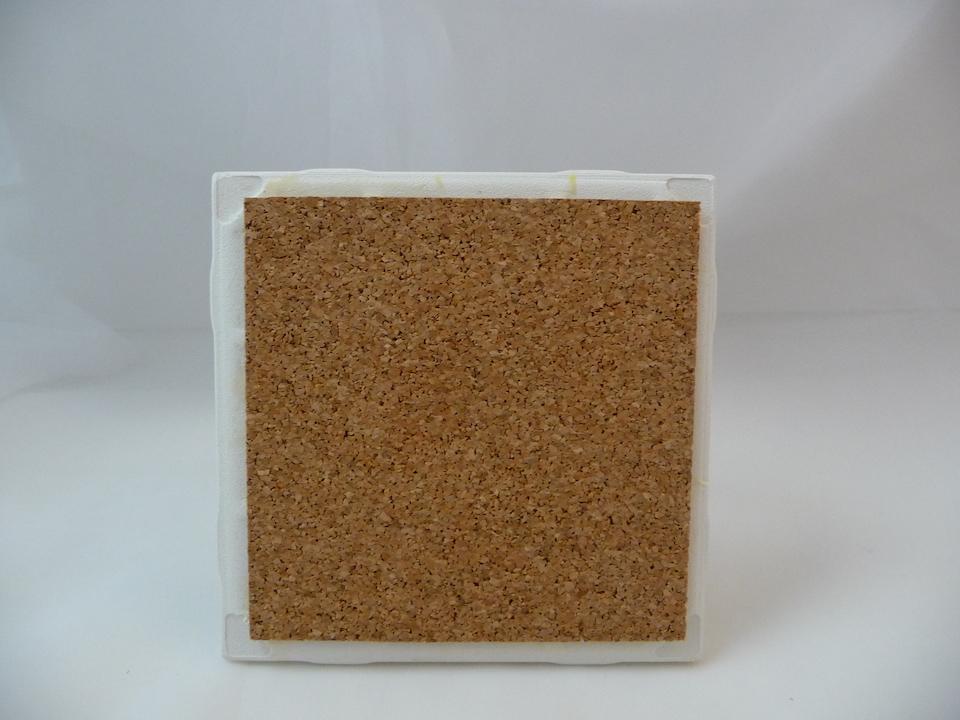 Cork back on the coaster to protect your furniture