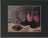 " Pink Cowgirl Boots " Matted Print
