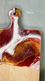 " Artisanal  Charcuterie  Cheese " Board in Reds and Gold