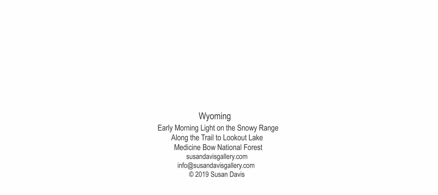 Early Morning Light On The Snow Range Mountains Card
