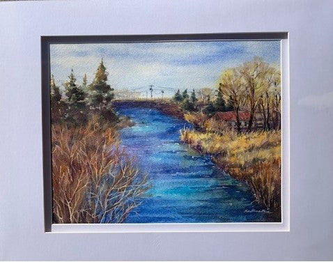 " Fall In Saratoga Wyoming " Original Watercolor