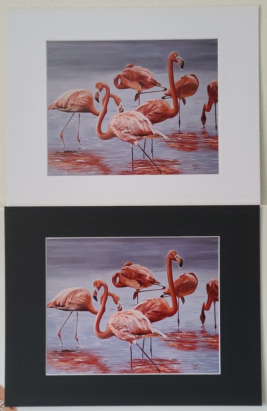 " Flamboyance " Flamingo Matted Print