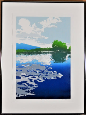" Reflecting The Day " Framed Original Relief Print