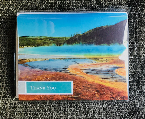 Grand Prismatic Spring Thank You Card 5 Pack