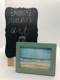 " Coronado Beach California Summer "  Framed Mini Original Watercolor