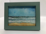 " Coronado Beach California Summer "  Framed Mini Original Watercolor