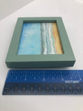 " Coronado Beach California Summer "  Framed Mini Original Watercolor