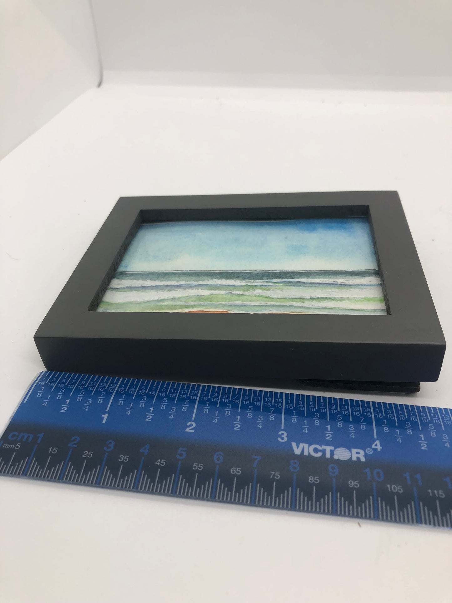 " Coronado Beach "  Framed Mini Original Watercolor
