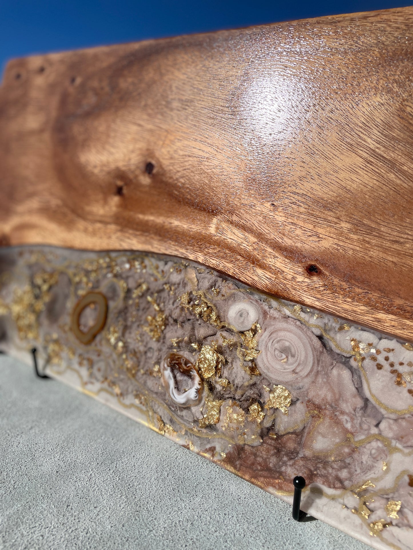 Handmade Natural English Walnut And Resin Charcuterie Board Platter